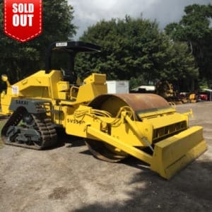 2007 Sakia CV550D Smooth Drum Compactor, Rear Track Drive with Blade - Sold Out - Equipment Sales Page