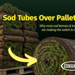 Big roll sod installation using HDPE tubes