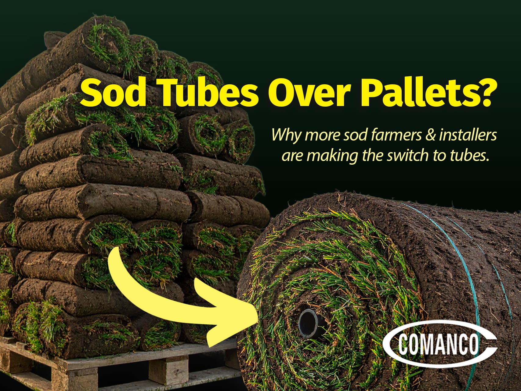 Big roll sod installation using HDPE tubes