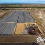 COMANCO crews completing landfill liner installation for the Highlands County Landfill, showcasing a five-layer liner system designed to protect groundwater and support long-term municipal waste management.