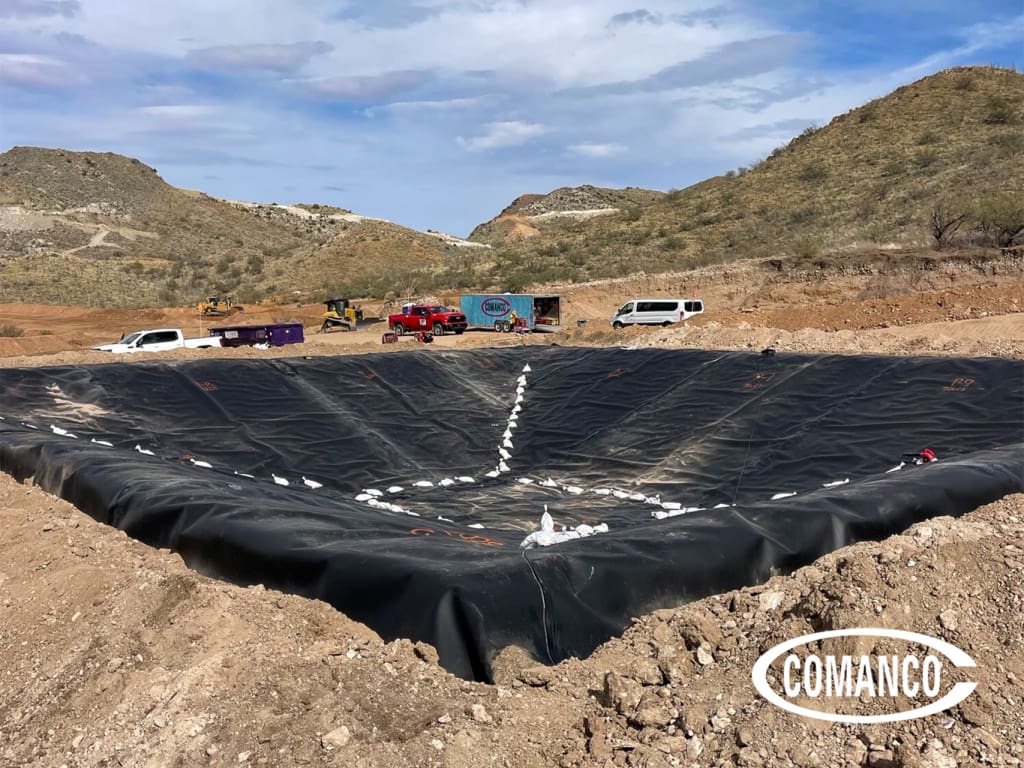 COMANCO Installs Pond Liner at Arizona Copper Mine Improving Water Management