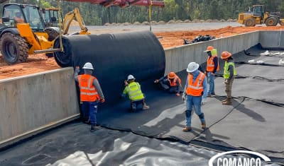 COMANCO Supports Containment for Industrial Wood Treating Operations with HDPE Liner System