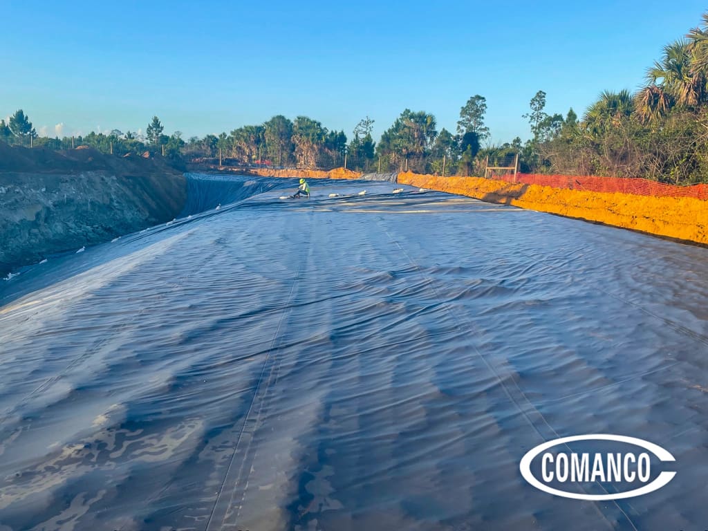 PVC Retention Pond Liner Installed at Oak Ridge Development