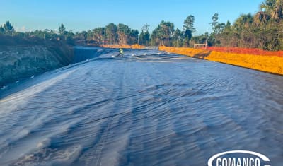 PVC Retention Pond Liner Installed at Oak Ridge Development